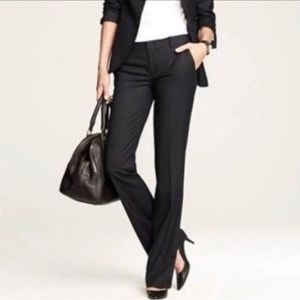 J.crew black wool stretch city fit dress pants 4